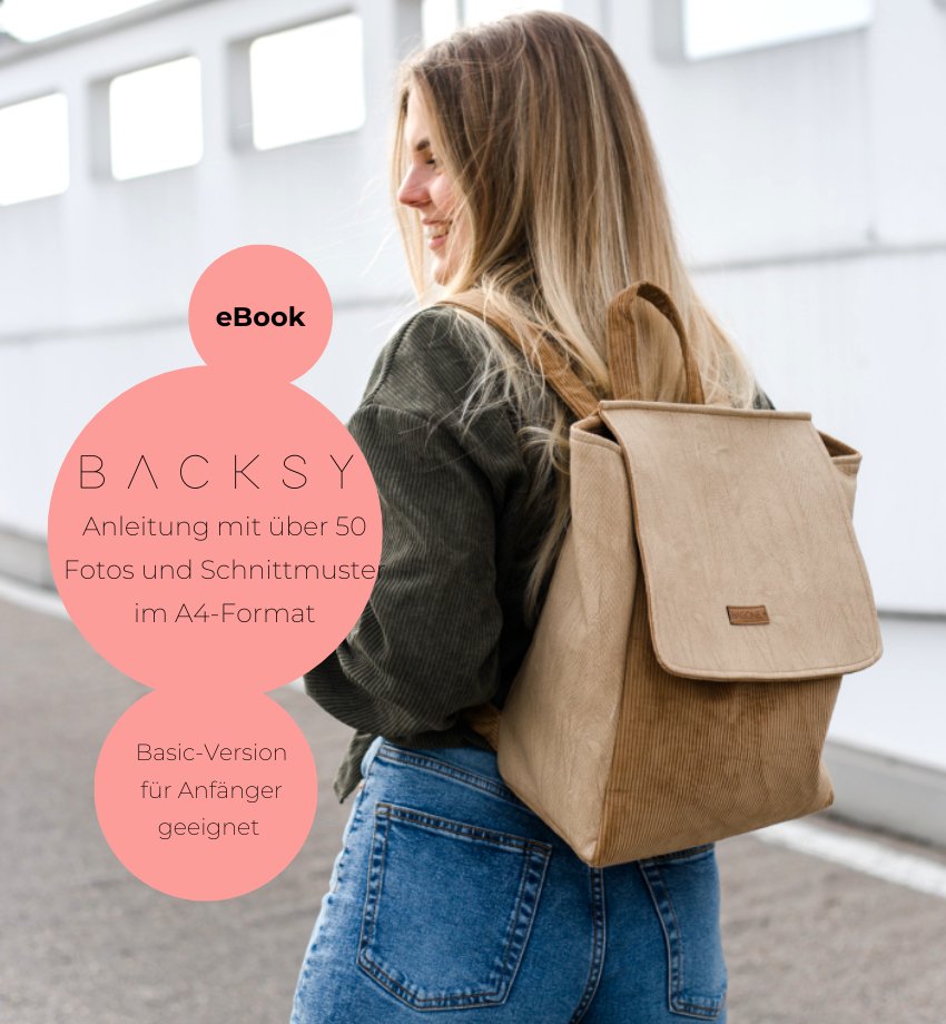 Schnittmuster Rucksack BACKSY - selber nähen - bagoney